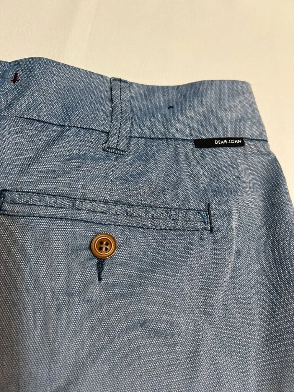 Dear John Denim Shorts Womens 27 Sea Blue Chambray Cuffed Casual Summer
